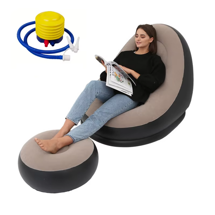 Durable brown chair made from environmentally friendly PVC and flocking