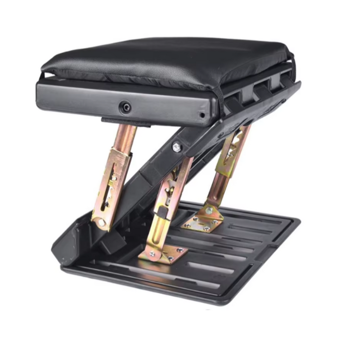 Adjustable footrest with soft cushion and massage beads