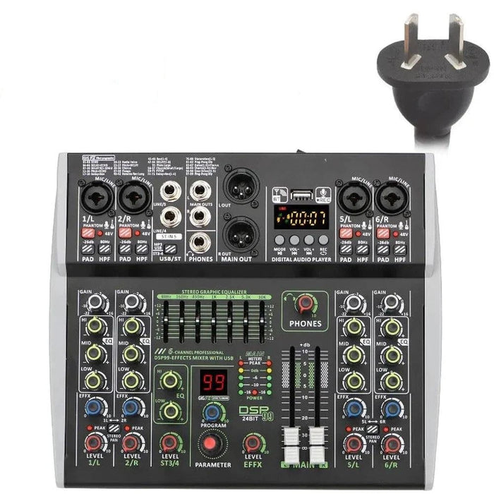 6 Channel Bluetooth Audio Mixer 99 DSP