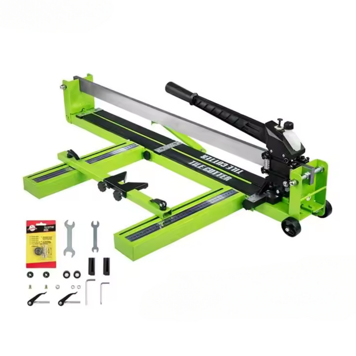 Manual tile cutter with infrared laser cutting ceramic tile with precision