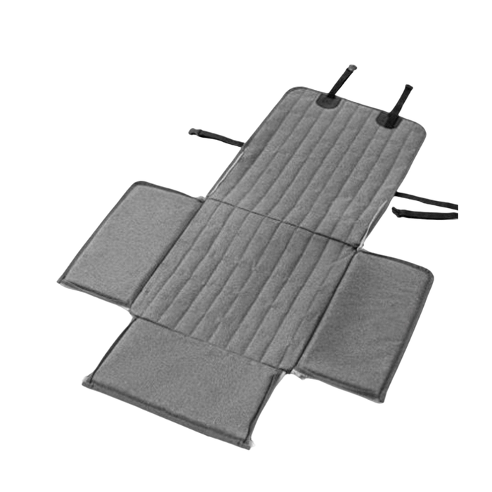 Gray pet dog carrier car seat cover with waterproof folding hammock for cats and puppies