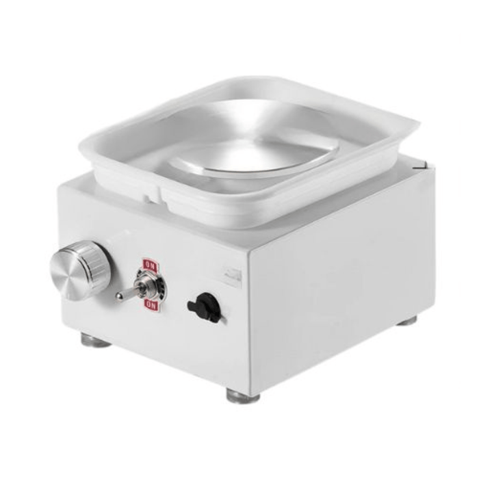 Mini Pottery Wheel 320RPM Adjustable Speed 2 Turntables 10cm/6cm White for Precise and Versatile Ceramic Crafting