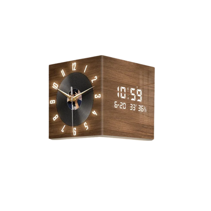 Decorative Corner Wall Clock with Mute Sweep Movement