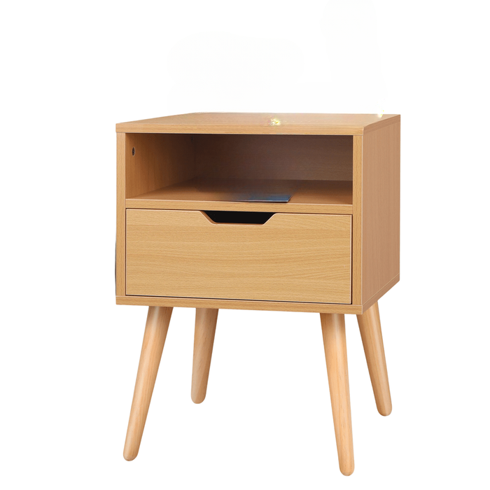 Scandinavian Nightstand with Storage