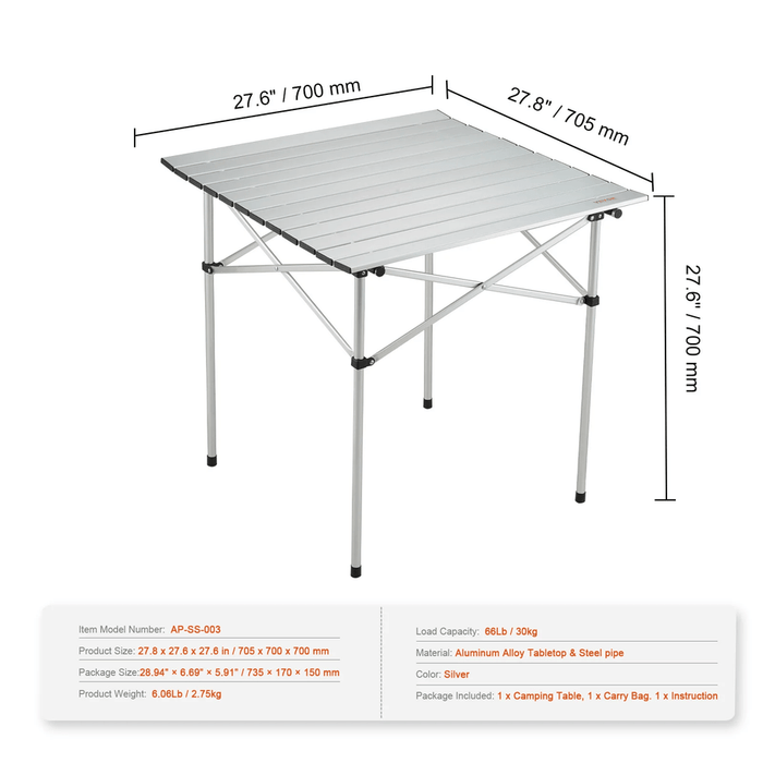 Modern American Country design rectangular table with 24x16 inch tabletop dimensions and overall dimensions of 278x276x276in