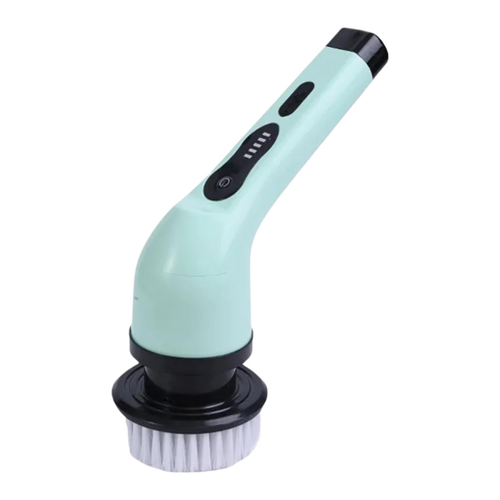 Electric Spin Scrubber with 9 Heads for Bathroom & Kitchen Cleaning in Green