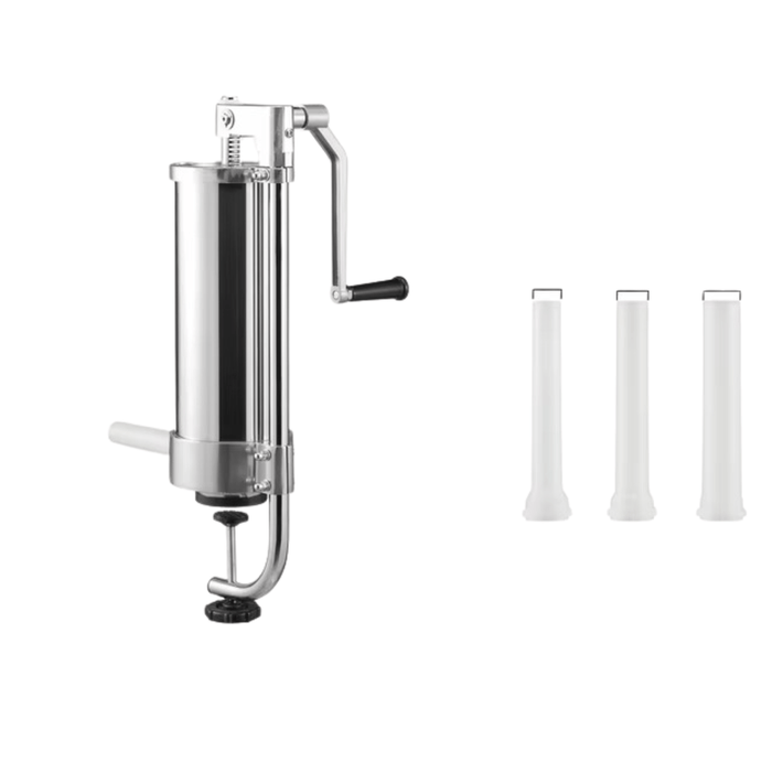 3L Capacity Vertical Sausage Stuffer with 3 Tubes Kitchen Appliance