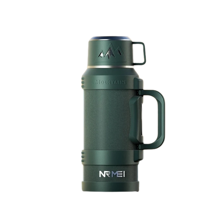 Outdoor Water Bottle with Cup and Leakproof Lid