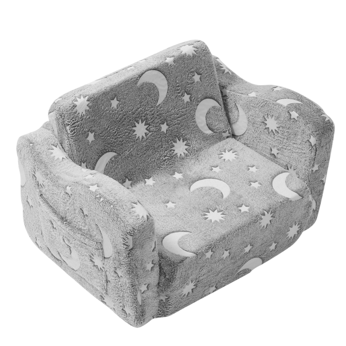 Fold-Out Play Couch Kids Sofa - Toddler Foam Furniture with High-Density 25D Sponge: Versatile and comfortable foam sofa for kids' play and relaxation