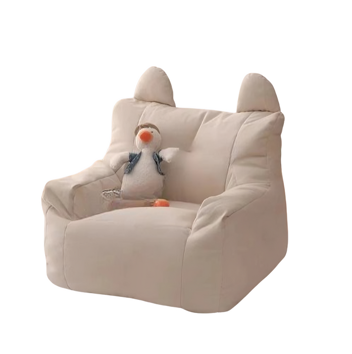 Soft Beige Kids Sofa for Reading Corner