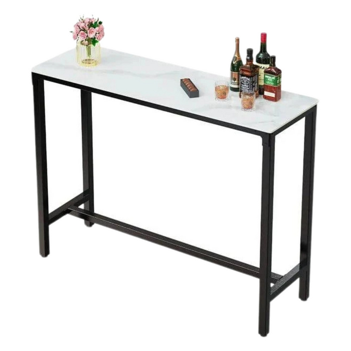 White Marble Kitchen Bar Table