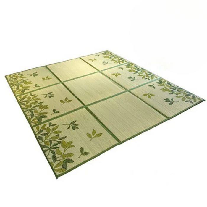 Traditional Japanese Tatami Rush Mat - Lightweight Floor Sheet for Bedroom & Living Room, 195x195CM