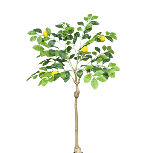 Artificial Lemon Tree Branch with Realistic Green Leaves and Faux Lemons for Home Decor, 80cm