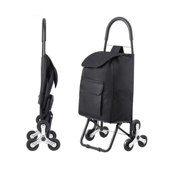 Folding Grocery Cart with Stair Wheels