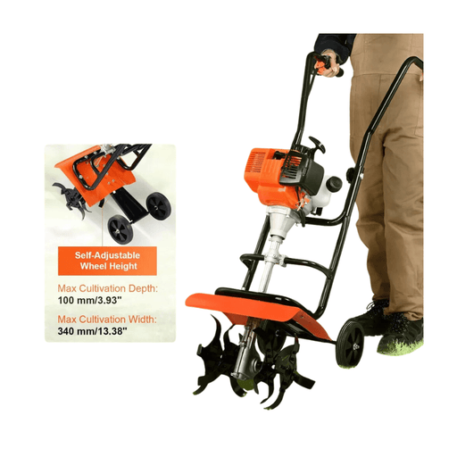 Powerful 31CC Tiller Cultivator Gas Powered for Efficient Vegetable Garden Cultivation