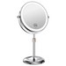 LED Makeup Mirror with 10X Magnification and Adjustable Brightness