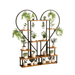 6-Tier wood and metal heart-shaped plant stand for indoor/outdoor display in rustic brown