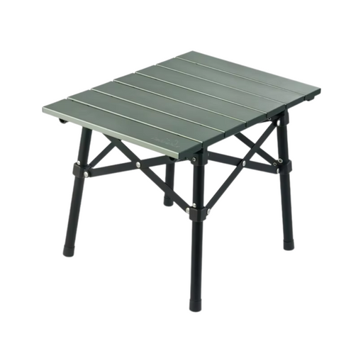 Green aluminum folding table suitable for camping, picnics, and BBQs