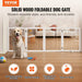Foldable 3-Panel Freestanding Dog Gate for Narrow Passageways in White 244 cm