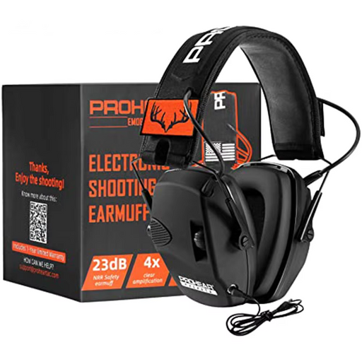 High-performance electronic shooting earmuffs with adjustable headband