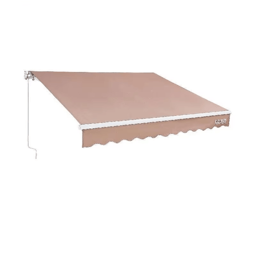 Manual Retractable 3M Awning Water-Resistant Sun Shade for Patio and Windows (3m x 24m) with Crank Handle and Installation Hardware Set