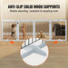 Foldable 3-panel freestanding dog gate for narrow passageways in white