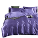 Luxury satin bedding set in Moyu purple color, 18m size