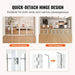 Foldable 3-Panel Freestanding Dog Gate for Narrow Passageways in White