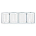 Foldable 3-Panel Freestanding Dog Gate for Narrow Passageways in White 244 cm