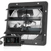 Shutter Exhaust Fan with Temp & Humidity Controller 35 cm Ventilation for Greenhouses Garages - FLUXA