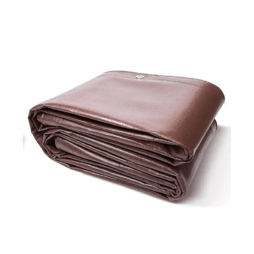 Heavy Duty Waterproof 16 Mil Thick Tarpaulin (12x20ft Brown) for outdoor protection
