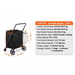 Folding Shopping Cart with Removable Waterproof Liner and 360° Swivel Wheels (150 kg Capacity) being used to transport camping gear with smooth maneuverability