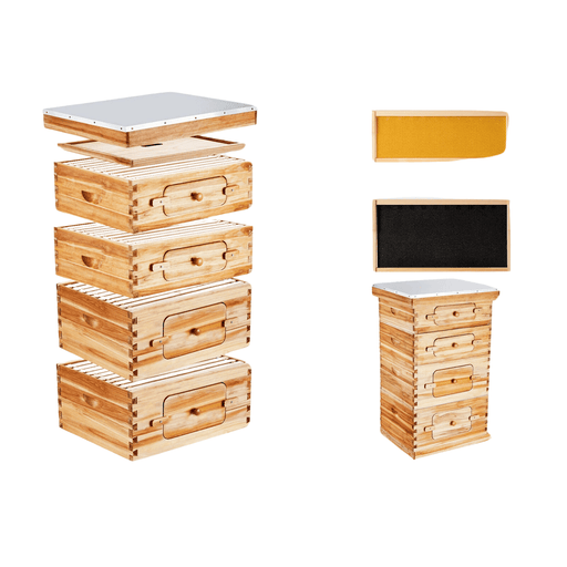 Bee Hive Deep Box Starter Kit made from durable natural cedar wood