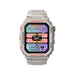 Moon White GPS Smartwatch with Bluetooth Calls, Alexa, Heart Rate & SpO₂ Tracking