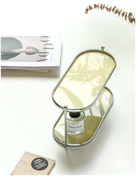 2-tier design for ample storage of various items, from toiletries to office supplies