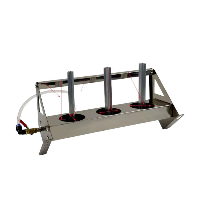 Stainless Steel 3-Hole Oil Recovery Rack for Auto Maintenance and Waste Oil Collection