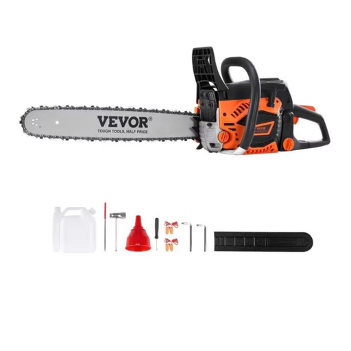 Powerful 58CC 20-Inch Cordless Petrol Chainsaw for Tree and Wood Cutting Tasks