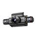 4K Ultra HD Three-Lens Dash Cam with wide-angle coverage and WiFi connectivity