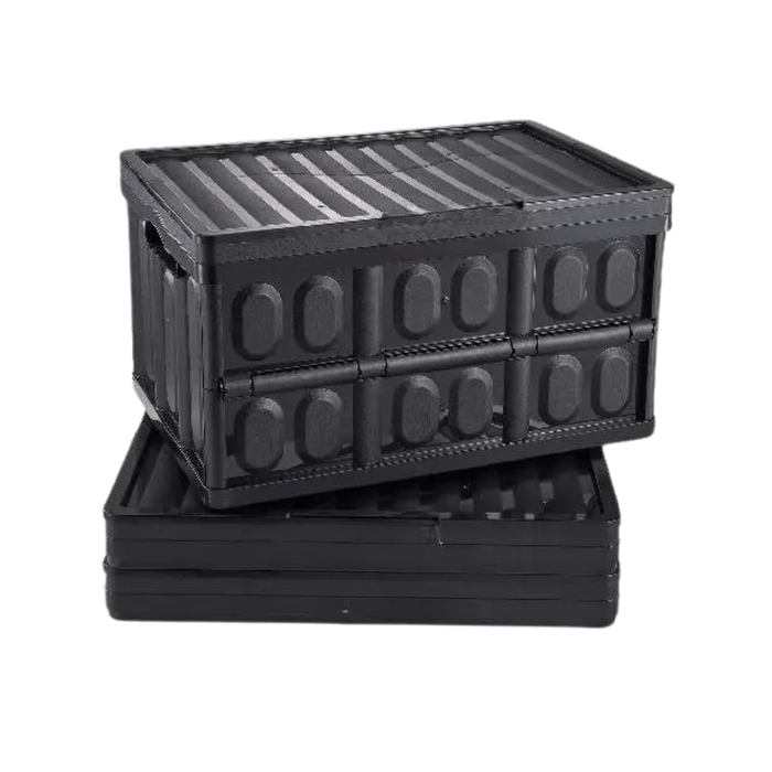Collapsible Storage Bins 65L Folding Stackable Utility Garage Crates with Lids Handles for Clothes Snack Toys Grocery - Durable, rust-resistant, and versatile storage solution for home, garage, and outdoor use