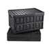 Collapsible Storage Bins 65L Folding Stackable Utility Garage Crates with Lids Handles for Clothes Snack Toys Grocery - Durable, rust-resistant, and versatile storage solution for home, garage, and outdoor use