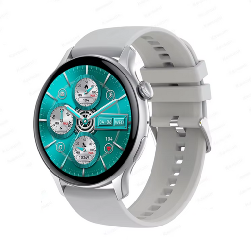 NFC Smart Watch - Silver with GPS, Bluetooth Call, and Health Monitoring