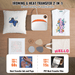 Orange Portable Heat Press Machine DIY Shirt Printing Multifunctional Sublimation Transfer for HTV Vinyl T-shirt Bag (23 x 23 cm) - FLUXA