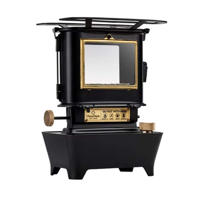 Oil lamp stove with brass and stainless steel construction for durability