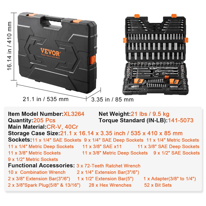 Comprehensive range of socket sizes for car maintenance, DIY projects, and professional repairs