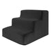 Stable and Supportive 3 Step Pet Stairs Soft Foam Non-Slip Washable Cover