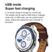 Leather smartwatch with 143 AMOLED display, 32GB storage, Bluetooth call, and TWS support in brown color