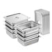 8pcs 66QT 1/2 Size Hotel Steam Table Pan with Lid and Food 