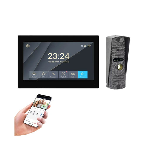 1080P Video Doorbell Intercom System with WiFi & Touch Monitor captures clear visuals with 120° wide viewing angle