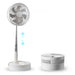Portable Rechargeable Battery Fan with LED Lights and Adjustable Fan Speeds