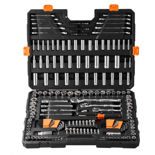 Mechanics Tool Set - SAE, Metric, Sockets, Bits (205-Piece Set)